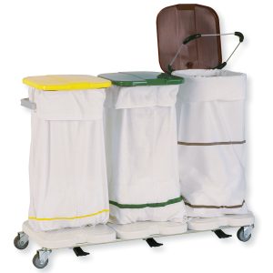 PORTE-SACS AVEC COUVERCLE À PÉDALES