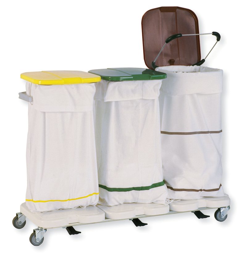 PORTE-SACS AVEC COUVERCLE À PÉDALES