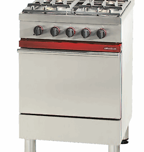 CUI_AMBASSADE_CG741 FOURNEAU 4 FEUX VIFS - FOUR GAZ GN 1/1