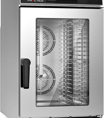 CUI_ANGELOPO_TT101 FOUR MIXTE ELECTRIQUE COMPACT PRACTICO 10 x GN 1/1, FACADE REDUITE 52 cm