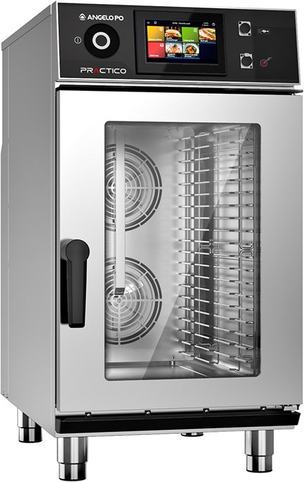 CUI_ANGELOPO_TT101 FOUR MIXTE ELECTRIQUE COMPACT PRACTICO 10 x GN 1/1, FACADE REDUITE 52 cm