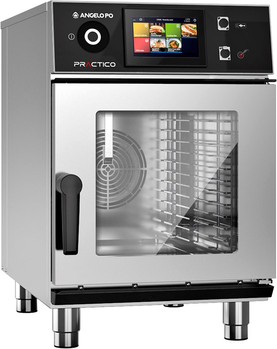 CUI_ANGELOPO_TT61 FOUR MIXTE ELECTRIQUE COMPACT PRACTICO 6 x GN 1/1, FACADE REDUITE 52 cm