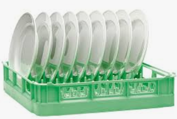 CASIER VERT À ASSIETTES