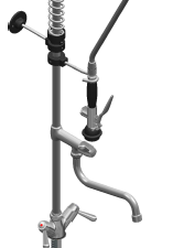 LAV_MONOLITH_R0101020134 DOUCHETTE MONOTROU SUR PLONGE AVEC LEVIERS QUART DE TOUR ET COL DE CYGNE