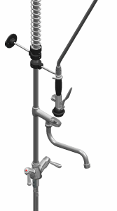 LAV_MONOLITH_R0101020134 DOUCHETTE MONOTROU SUR PLONGE AVEC LEVIERS QUART DE TOUR ET COL DE CYGNE