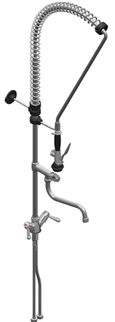 LAV_MONOLITH_R0101020134 DOUCHETTE MONOTROU SUR PLONGE AVEC LEVIERS QUART DE TOUR ET COL DE CYGNE