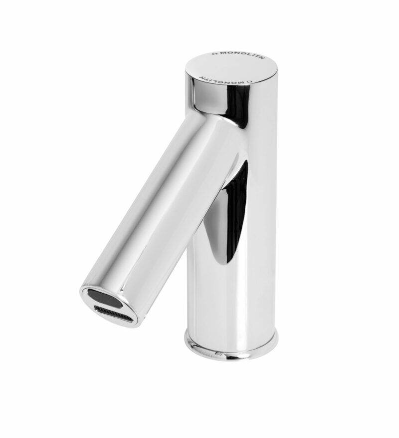 ROBINET ELECTRONIQUE SUR PLONGE A BATTERIE ET MITIGEUR EAU CHAUDE/EAU FROIDE