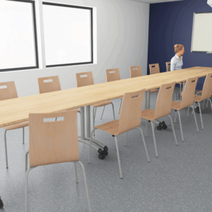 Chaise IXIA bois Blueprotech® piètement époxy - T6