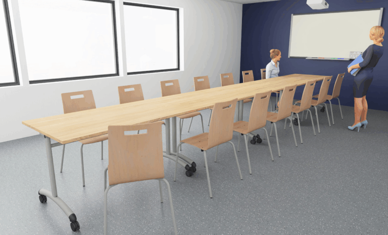 Chaise IXIA bois Blueprotech® piètement époxy - T6