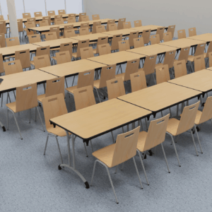 Pliante - plateau allégé ép. 20 mm stratifié chant ABS piètement époxy - T6