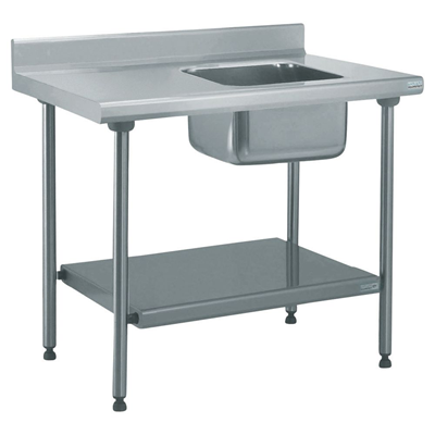 INO_TOURNUS_424761 TABLE ADOSSÉE + ÉTAGÈRE SANS ROBINET - BAC À DROITE