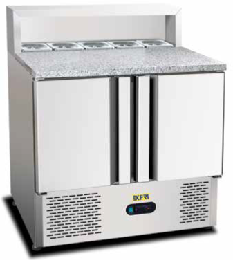 PIZ_EXFRI_PIZZACHEF MEUBLE À PIZZA - 2 PORTES GN1/1